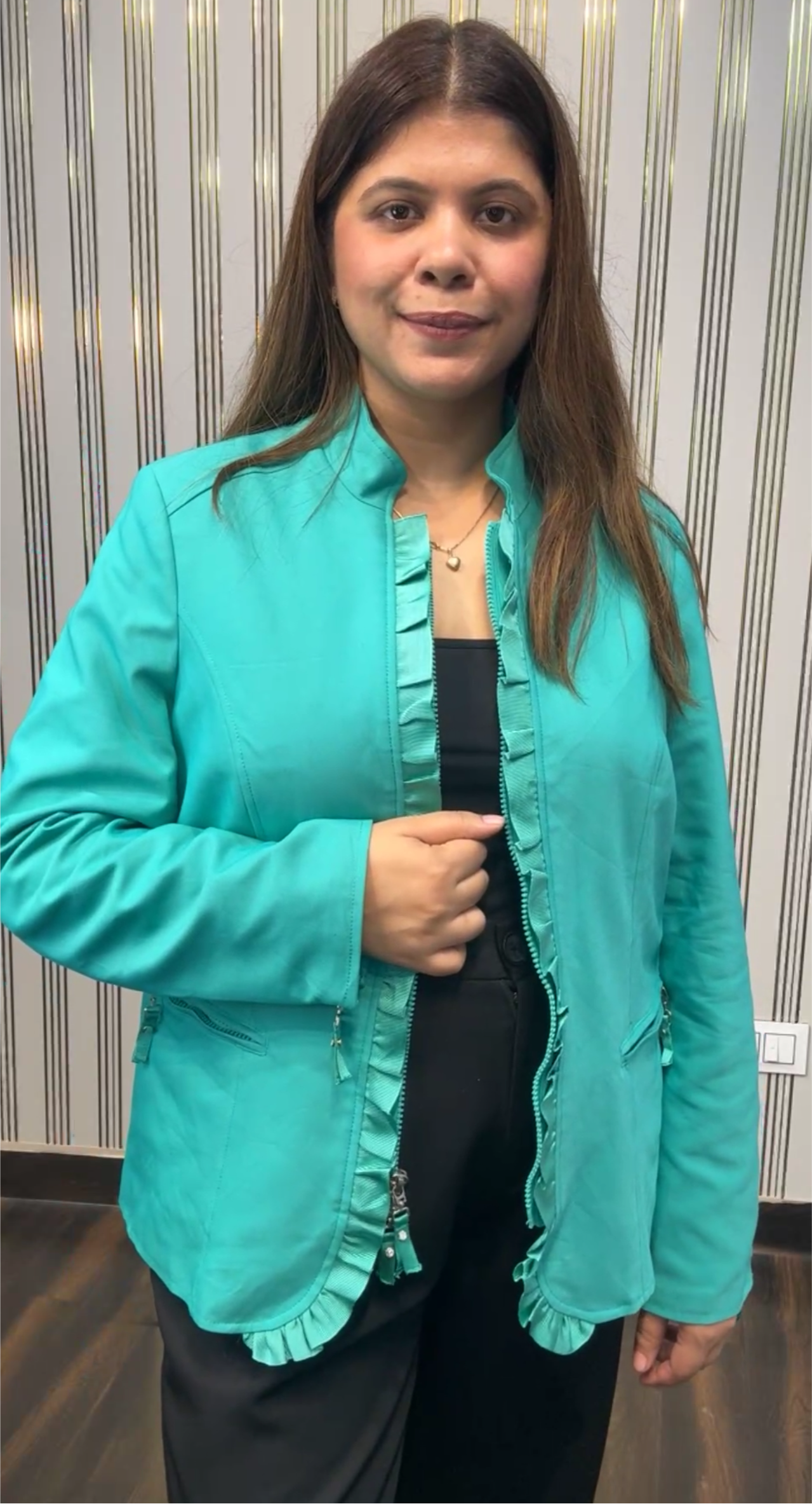 Zipper Summer Blazer Jacket