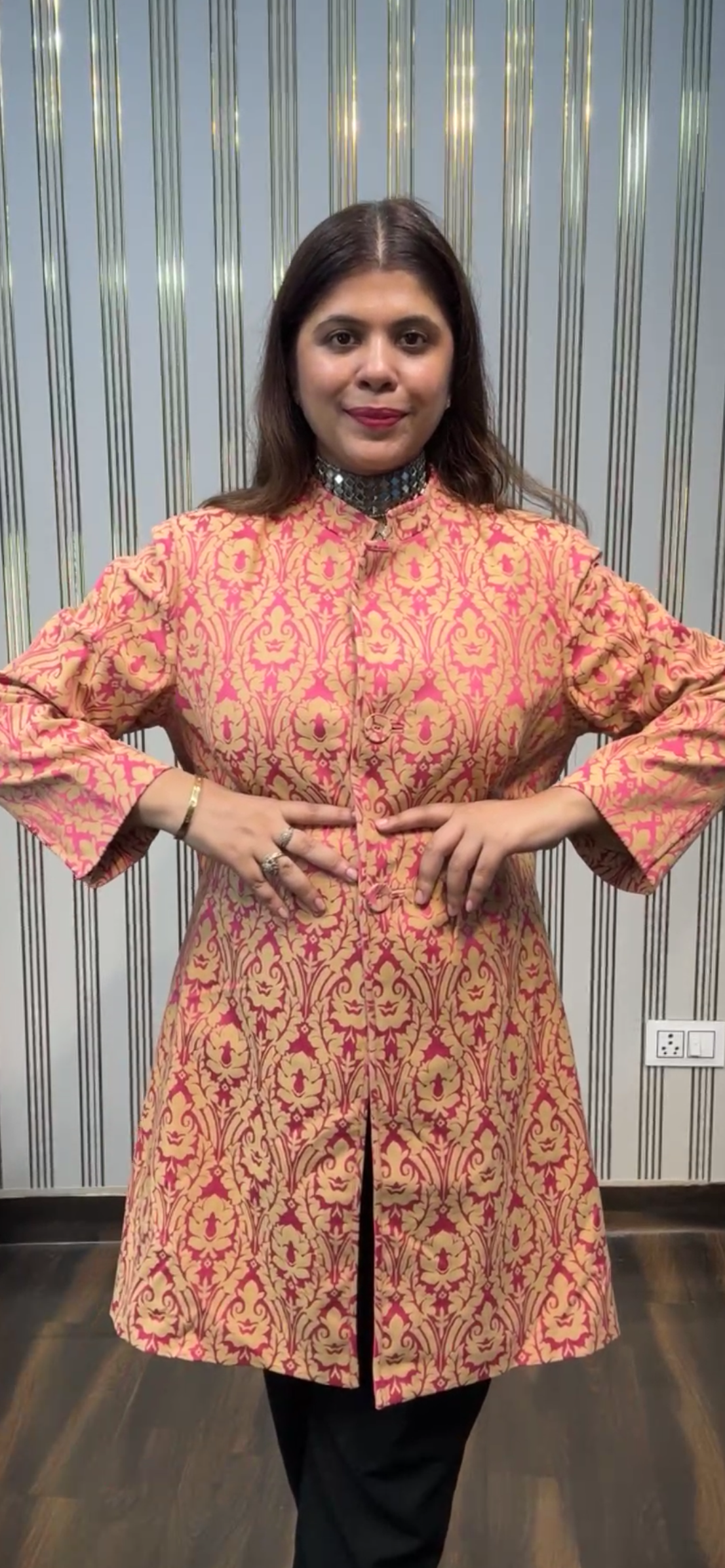 Brocade Long Blazer