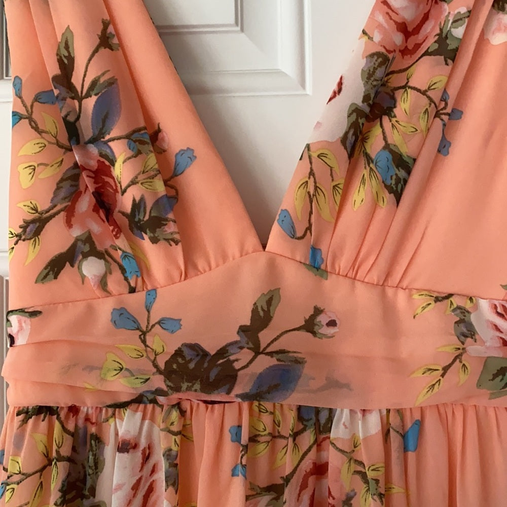 Blush mark long Maxi Dress
