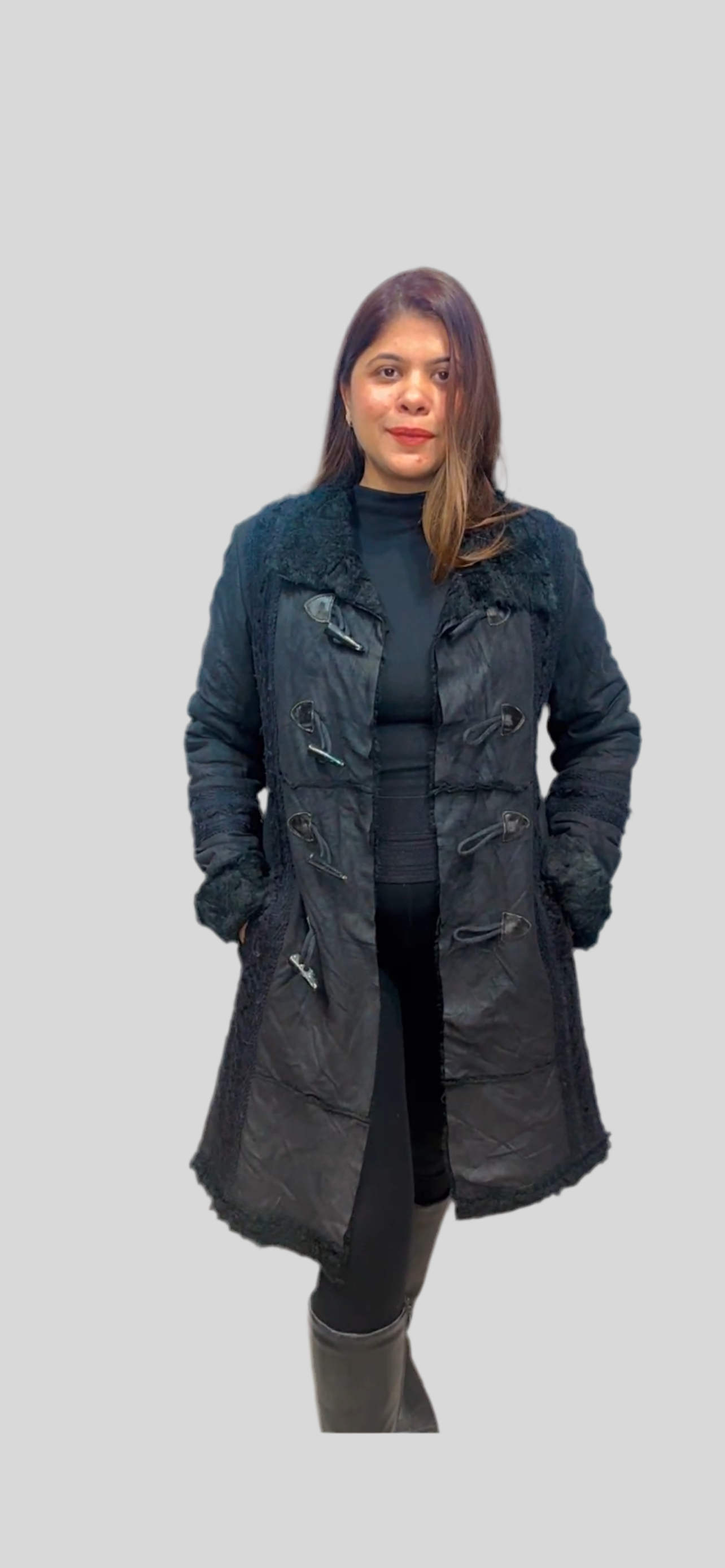 Sued Leather Long Coat