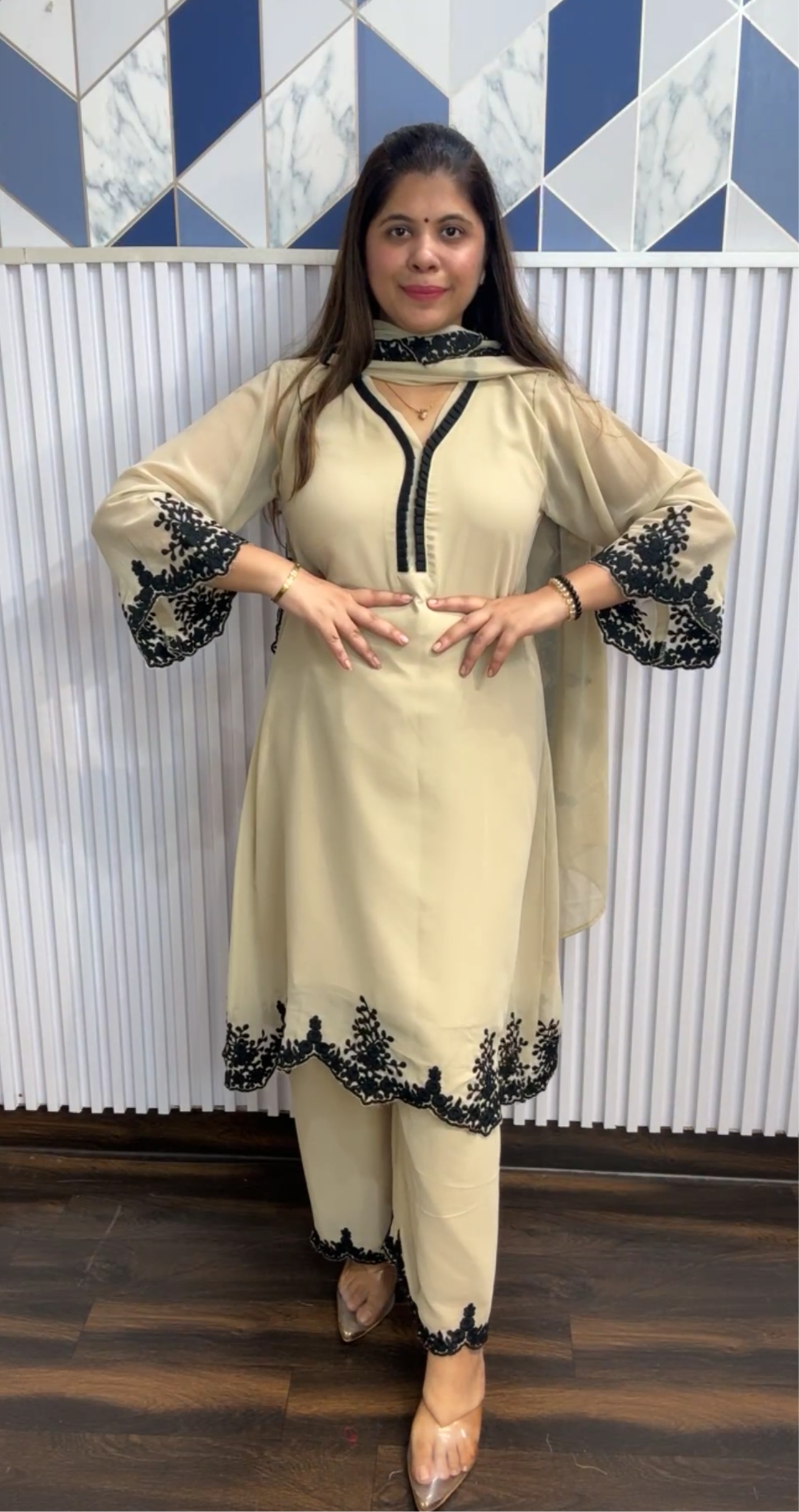 Mustard Pakistani ALINE Suit