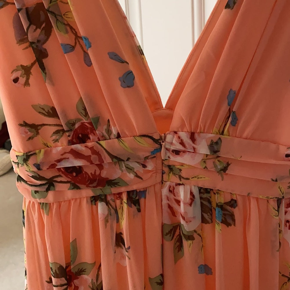 Blush mark long Maxi Dress