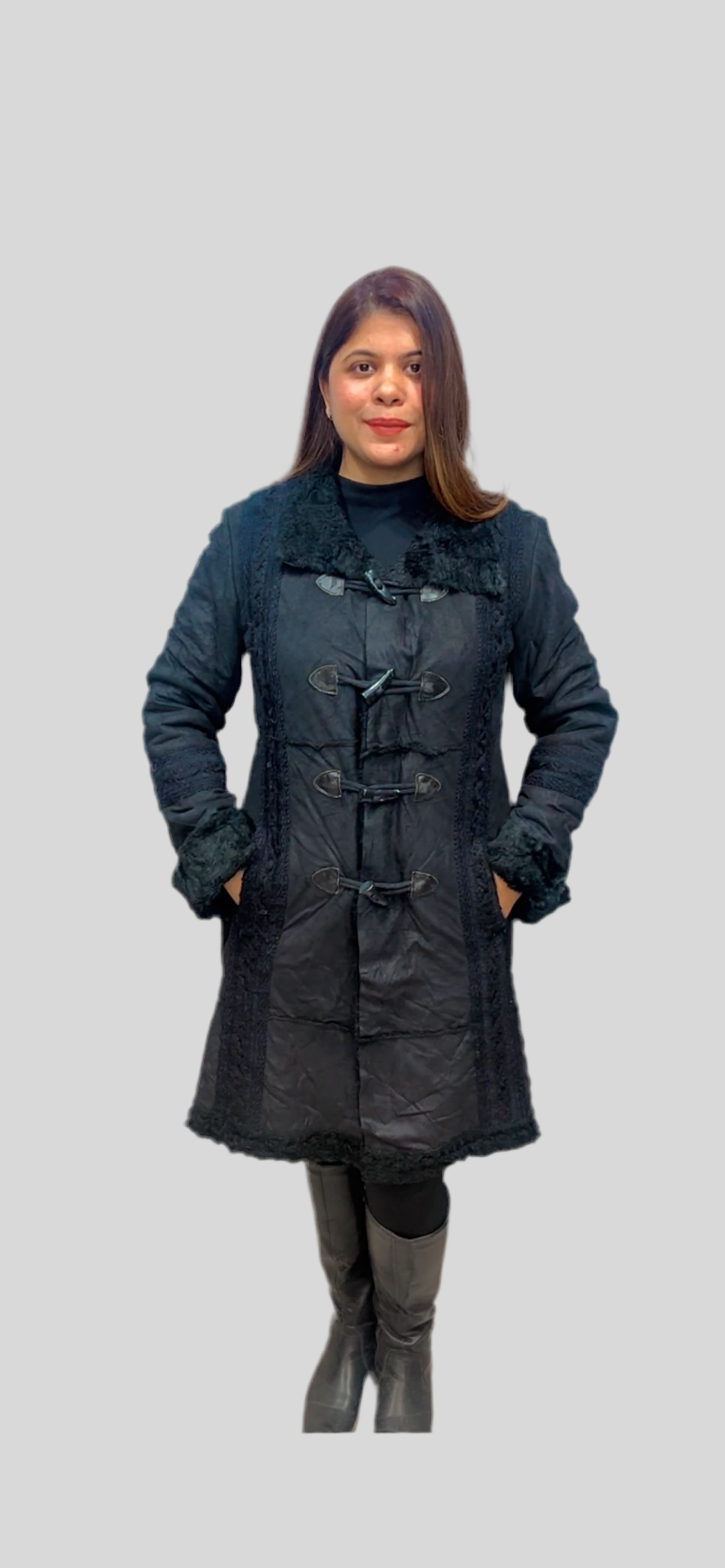 Sued Leather Long Coat