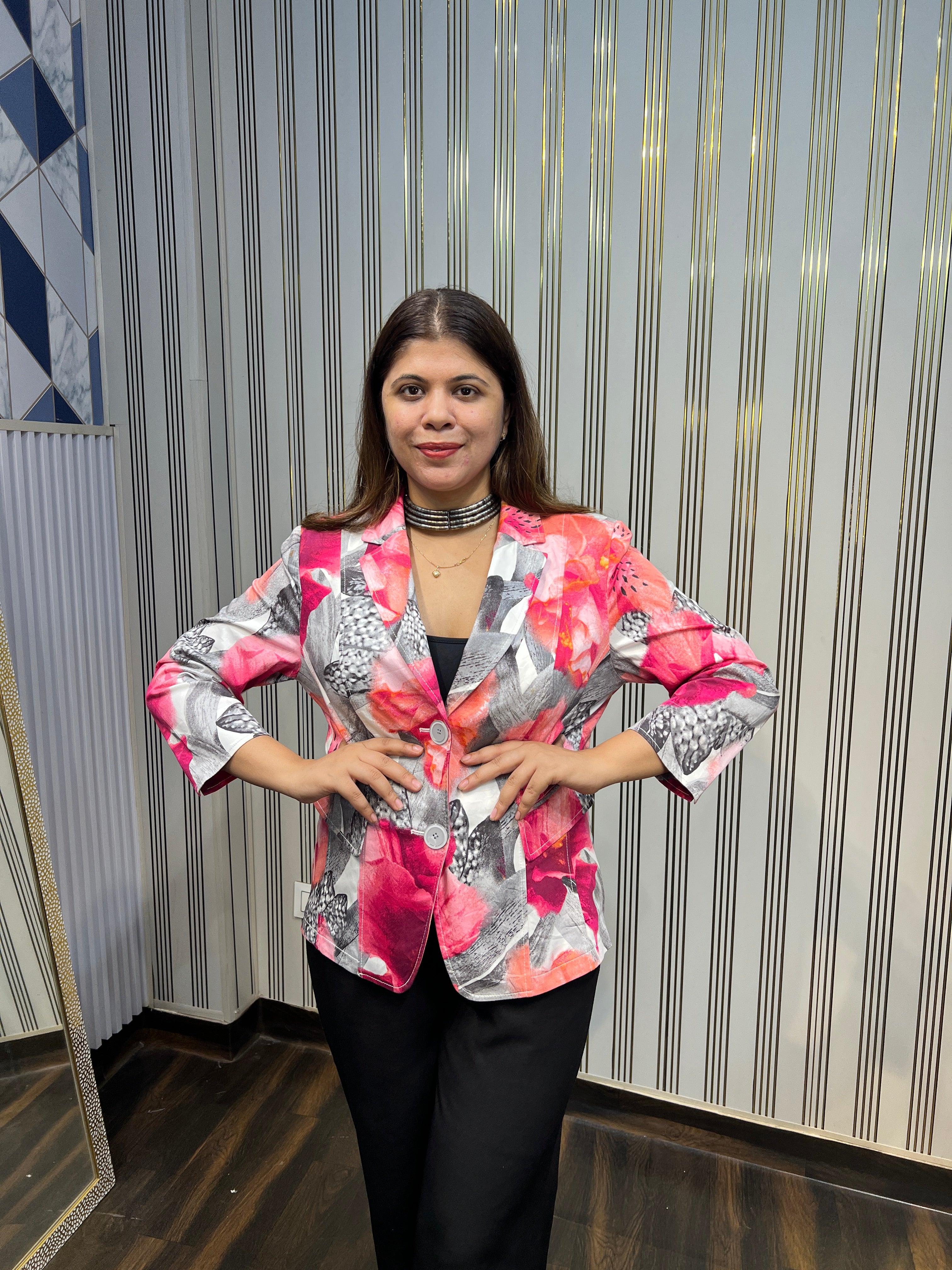 Printed Blazer