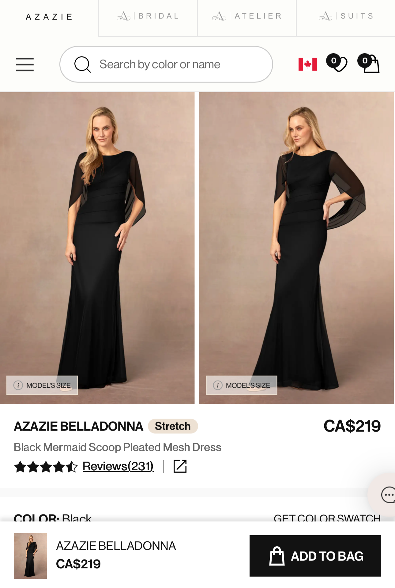 Azazie dress Belladonna