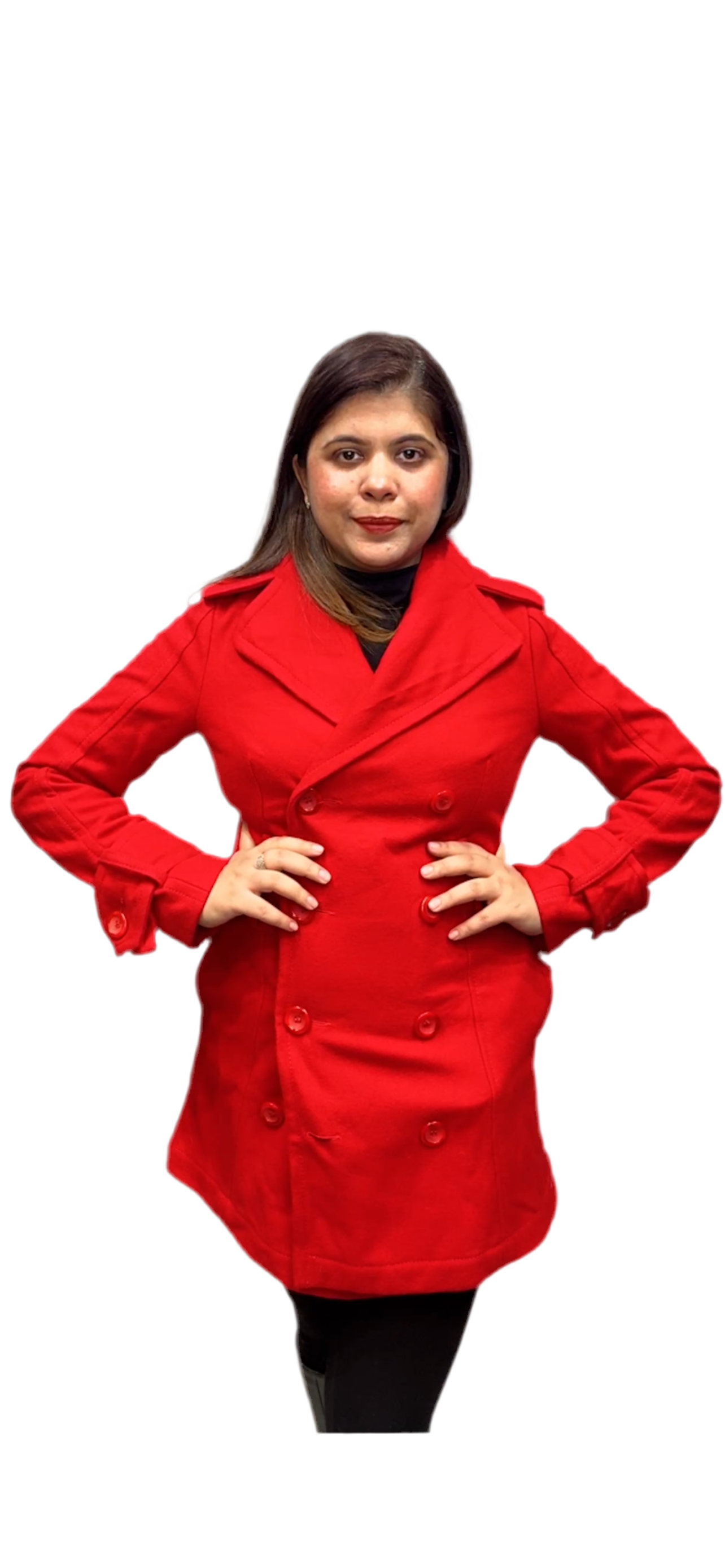 Winter Wool Red Coat