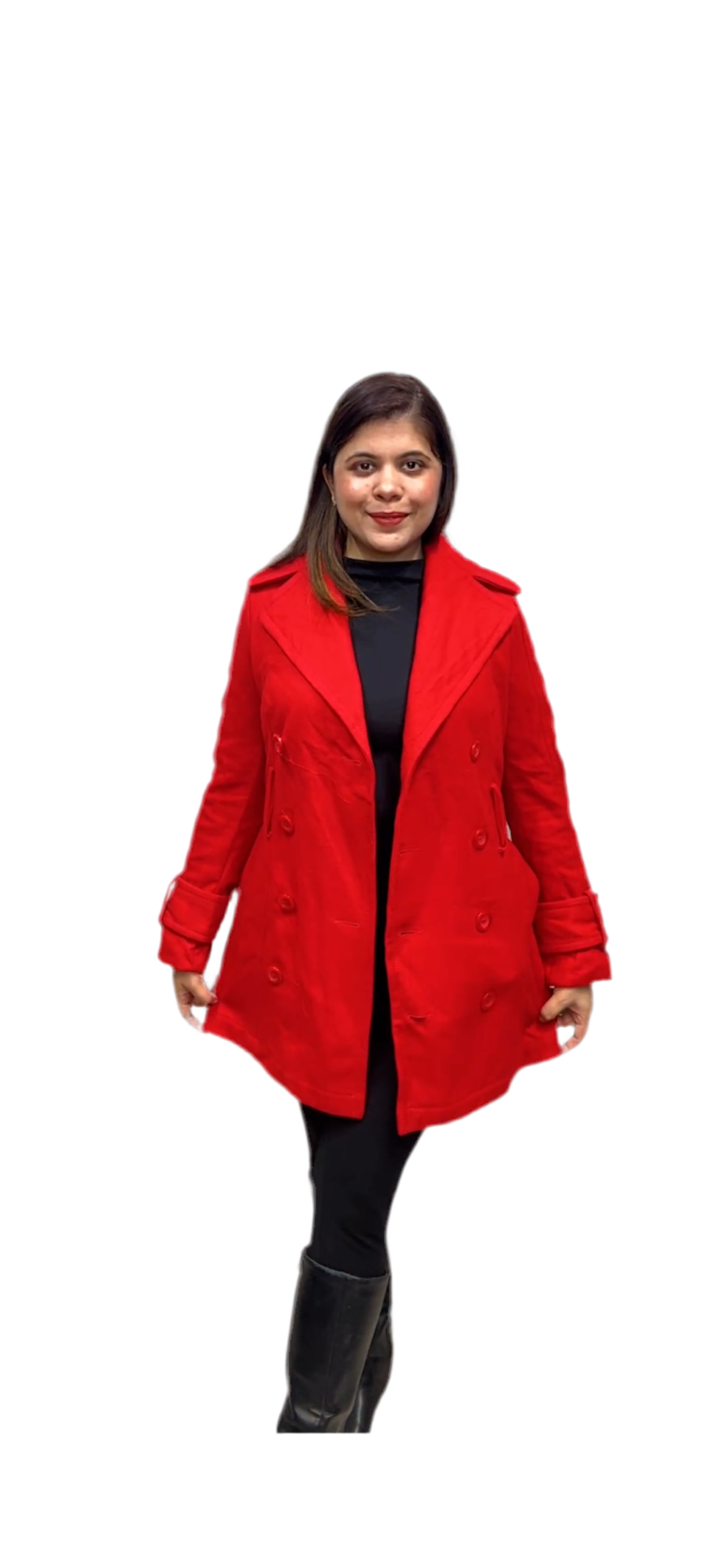 Winter Wool Red Coat