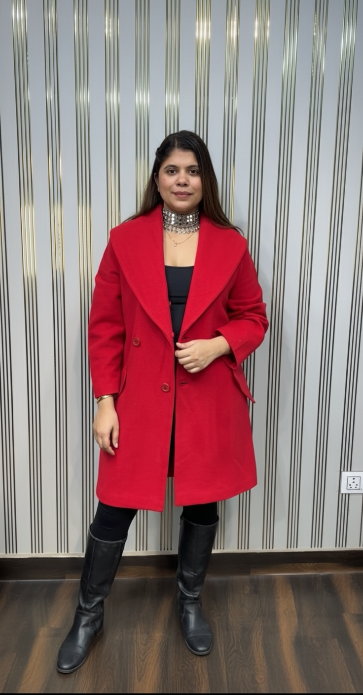 Red Winter Long Coat