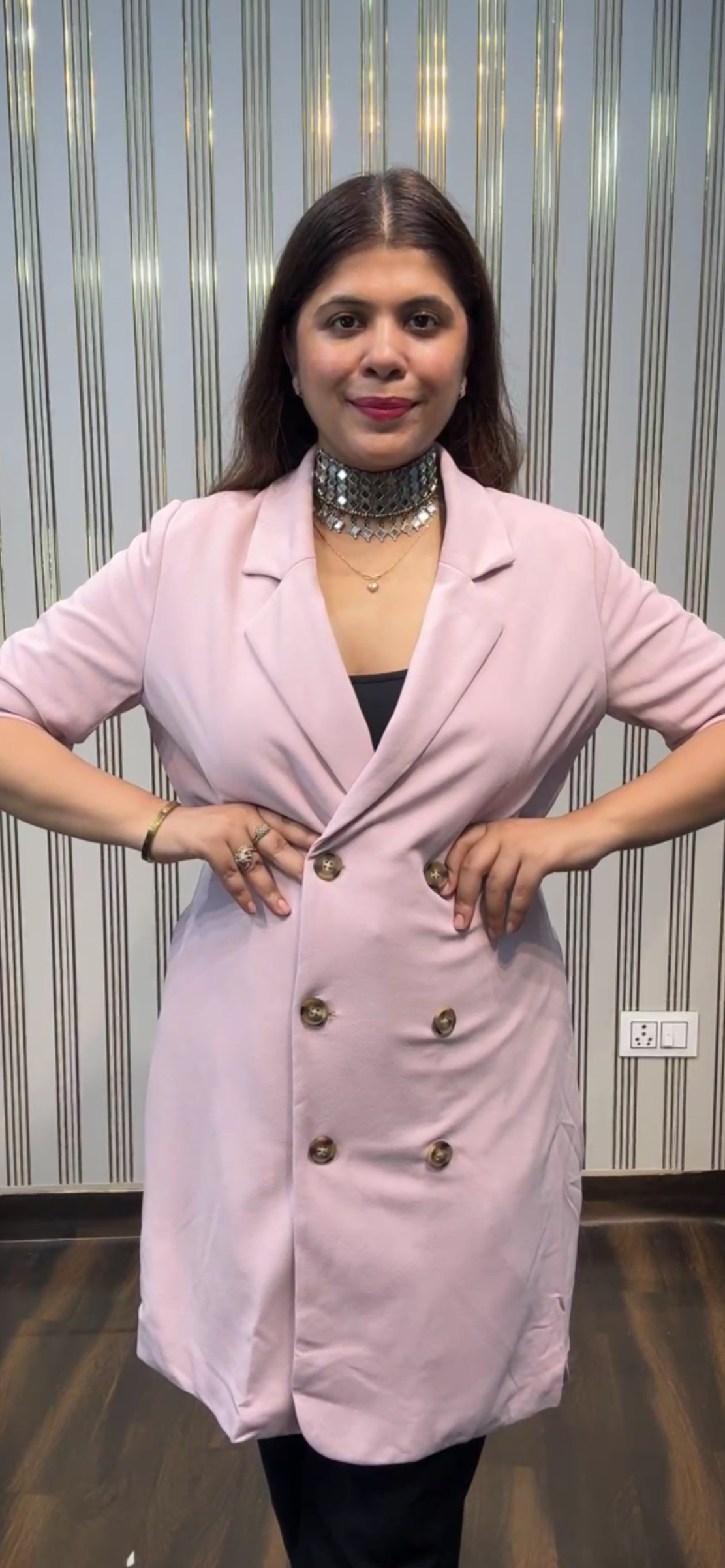 Double Breasted Viscose Blazer