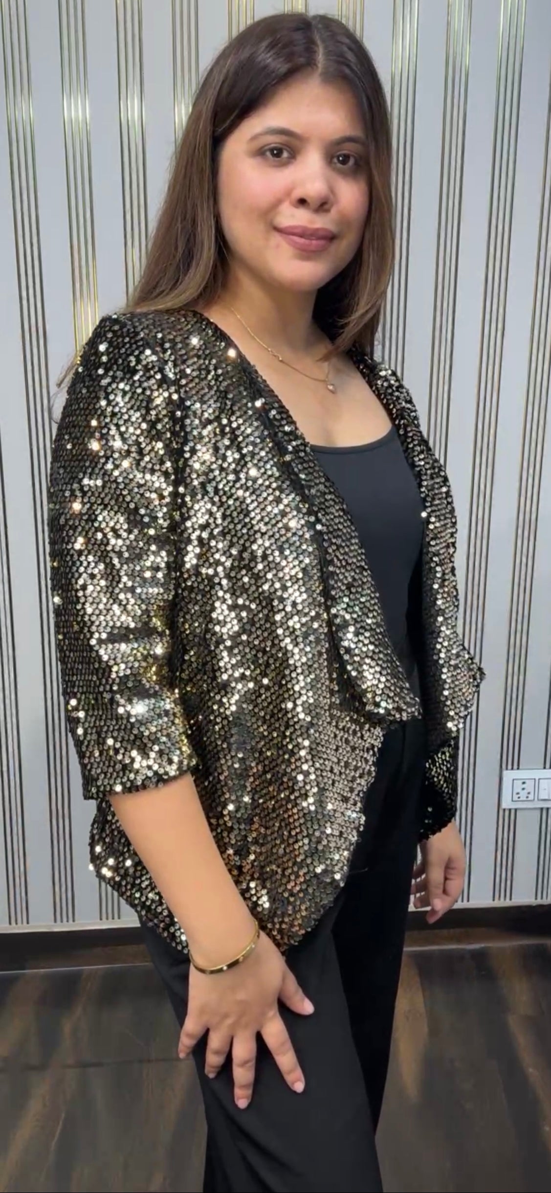 Shimmer Shrug Top
