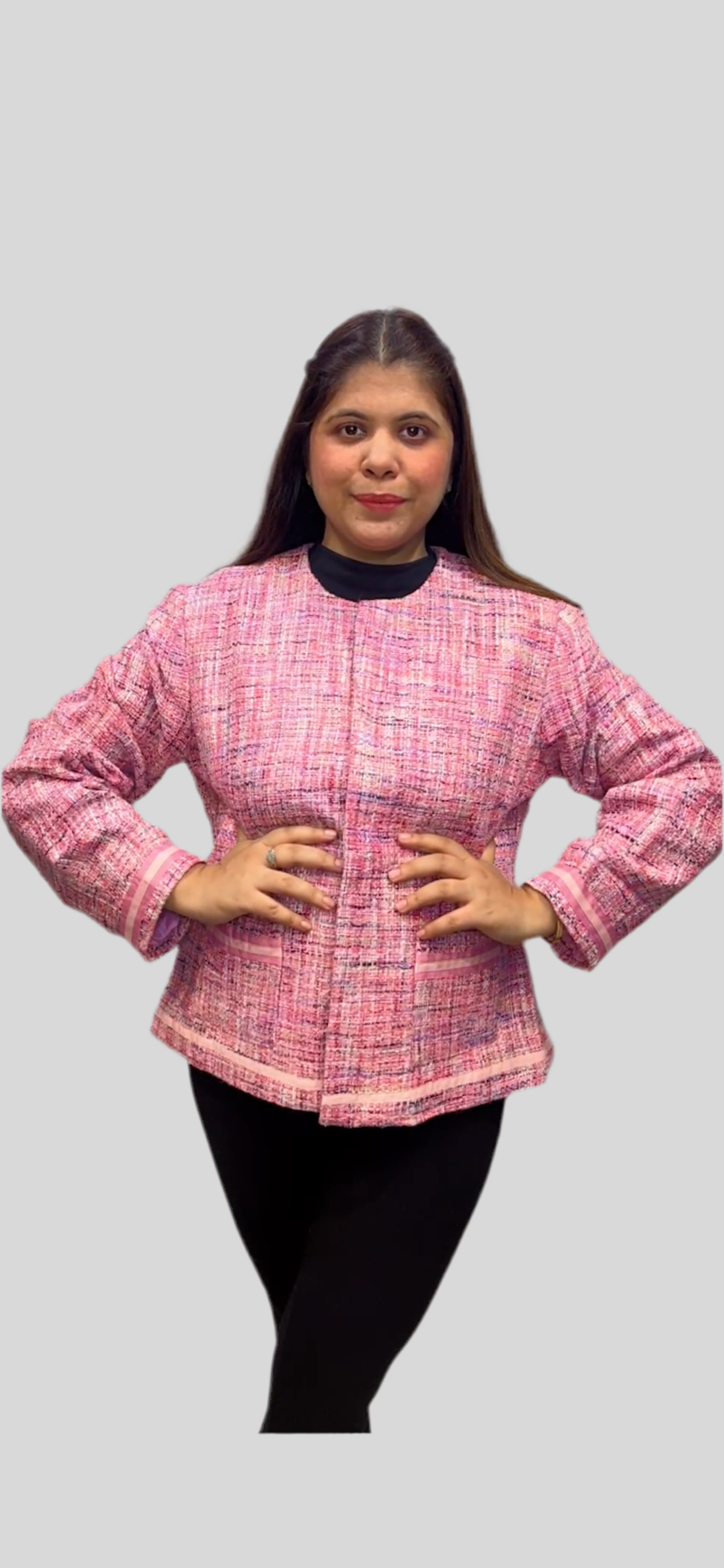 Winter Tweed Pink Blazer