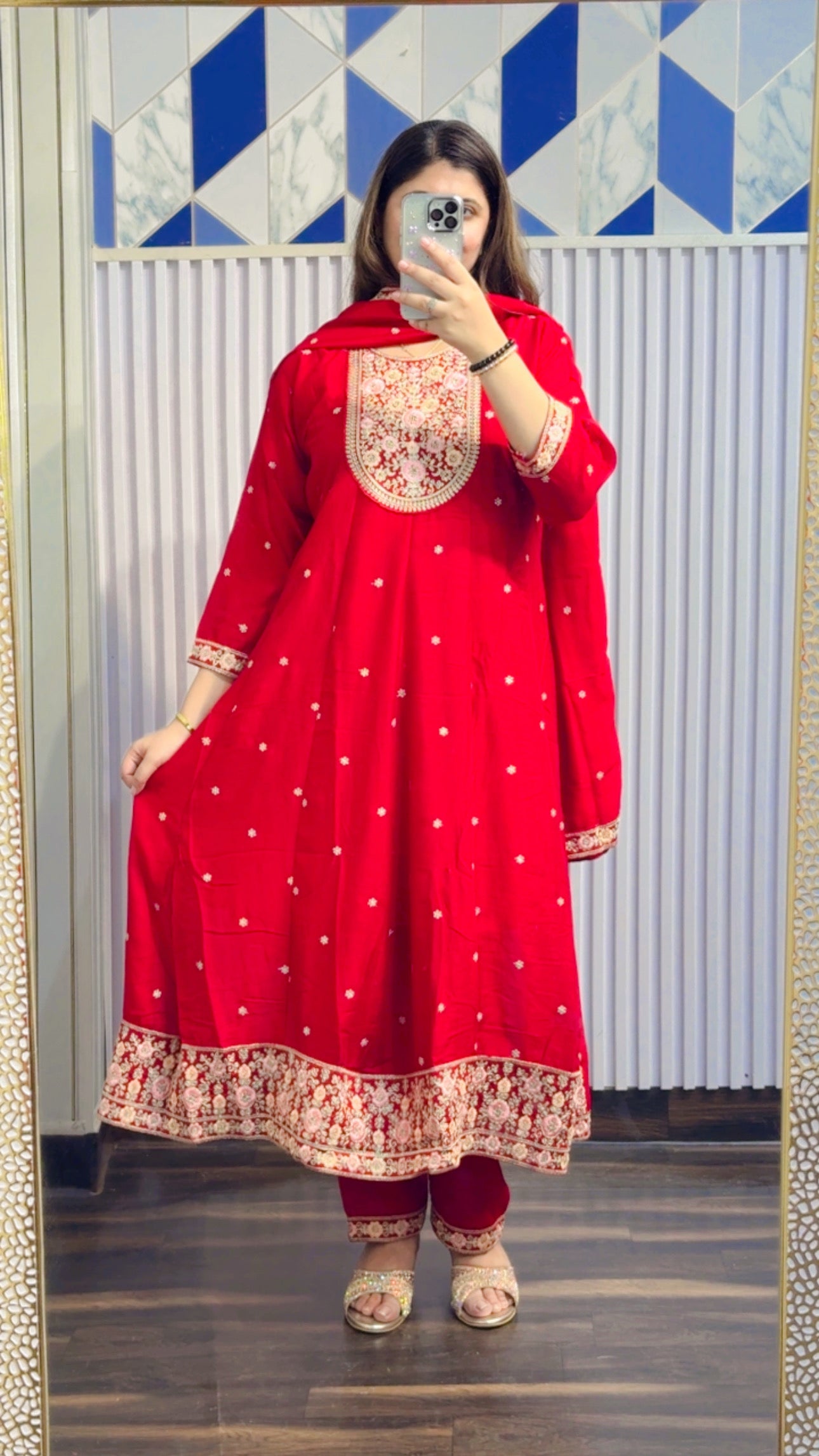 Red Anarkali Suit