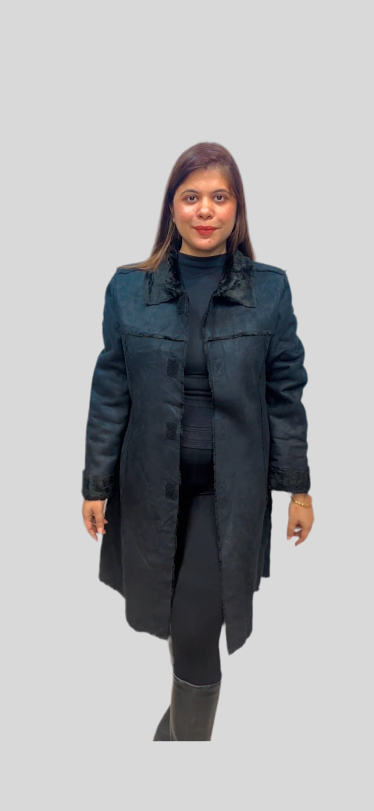 Sued Leather Long Coat