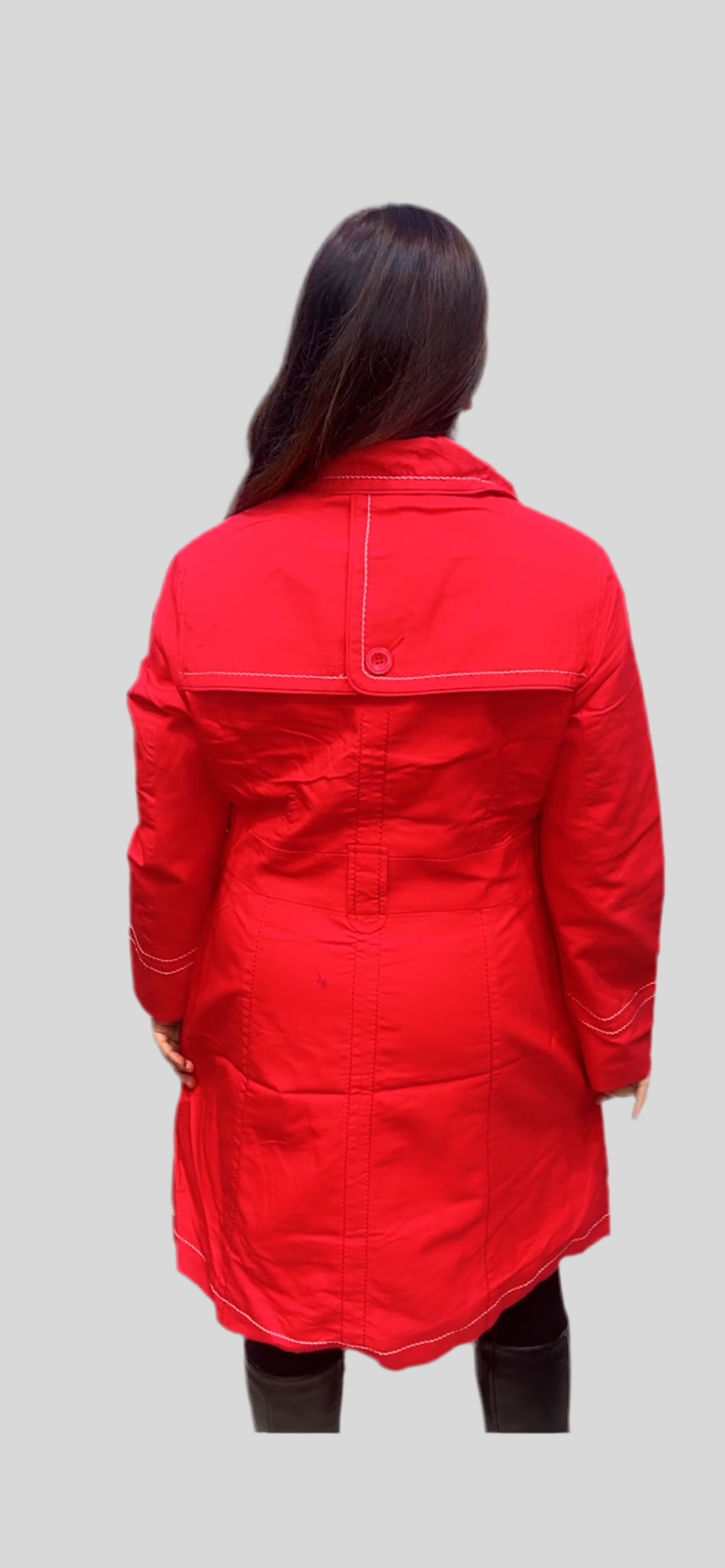 Women Red Trench Coat